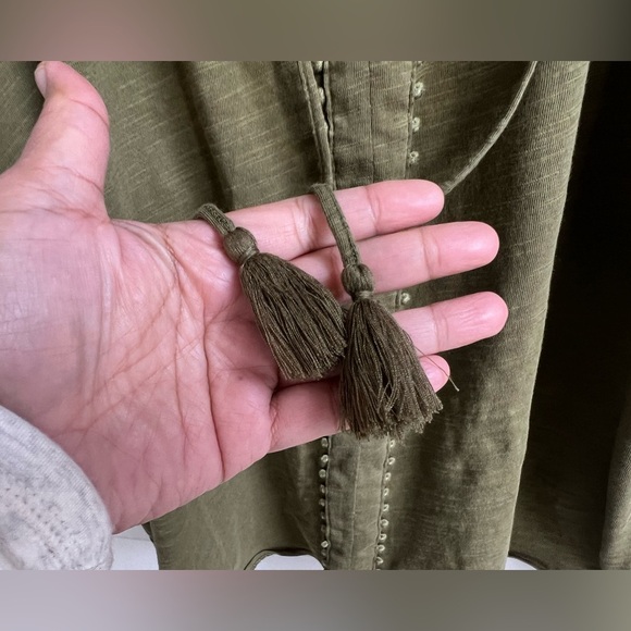 Boden Millie Split Neck Cotton Top Mayfly Army Green Sz 14 - Picture 9 of 12